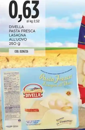 Carico Cash & Carry DIVELLA PASTA FRESCA LASAGNA ALL'UOVO 250 g offerta