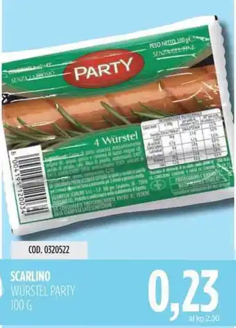 SCARLINO WURSTEL PARTY 100 G