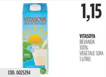 Carico Cash & Carry VITASOYA BEVANDA 100% VEGETALE SOIA 1 Litro offerta