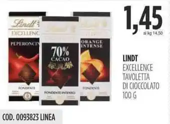 Carico Cash & Carry LINDT EXCELLENCE TAVOLETTA DI CIOCCOLATO 100 g offerta