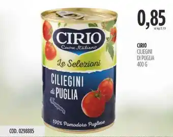 Carico Cash & Carry CIRIO CILIEGINI DI PUGLIA 400 G offerta