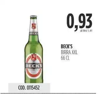 Carico Cash & Carry BECK'S BIRRA XXL 66 CL offerta
