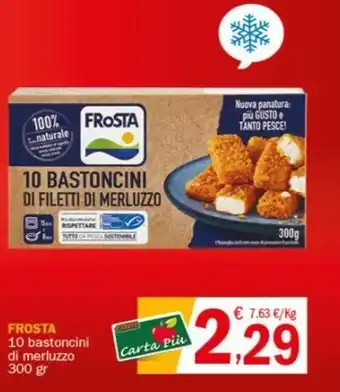 Crai FROSTA 10 bastoncini di merluzzo 300 gr offerta