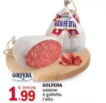 Crai GOLFERA salame il golfetta l'etto offerta