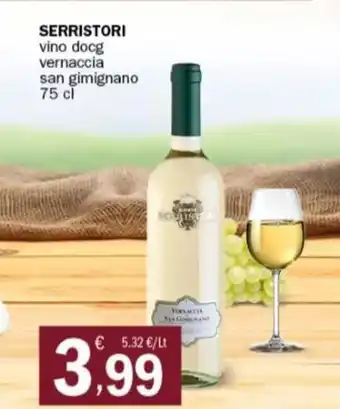 Crai SERRISTORI vino docg vernaccia san gimignano 75 cl offerta