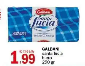 Crai GALBANI santa lucia burro 250 gr offerta