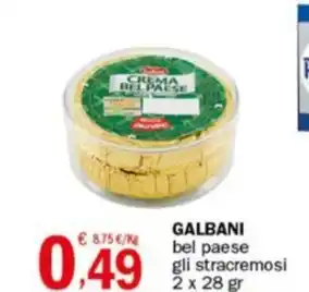 Crai GALBANI bel paese gli stracremosi 2 x 28 gr offerta
