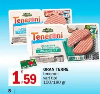 Crai GRAN TERRE teneroni vari tipi 150/180 gr offerta