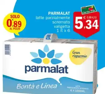 Crai PARMALAT latte parzialmente scremato valigetta 1 lt x 6 offerta