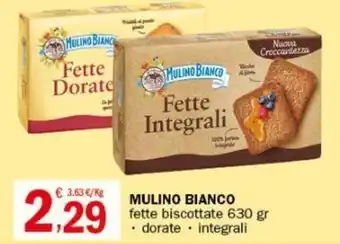 Crai MULINO BIANCO fette biscottate 630 gr offerta