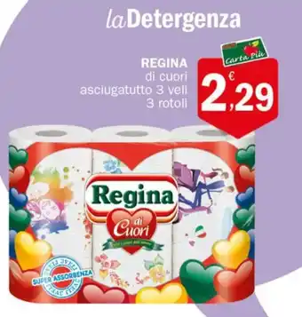 Crai REGINA di cuori asciugatutto 3 veli 3 rotoli offerta