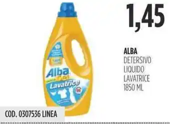 Carico Cash & Carry ALBA DETERSIVO LIQUIDO LAVATRICE 1850 ml offerta