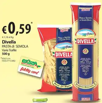 Extra Supermercati Divella PASTA di SEMOLA 500 g offerta