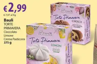 Extra Supermercati Bauli TORTE PRIMAVERA Cioccolato Limone Crema Pasticcera Torte Primavera 375 g offerta