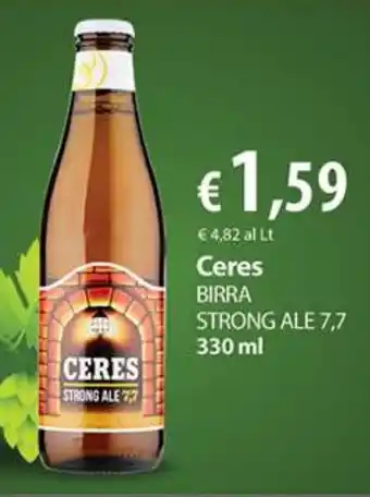 Extra Supermercati Ceres BIRRA STRONG ALE 7,7 330 ml offerta