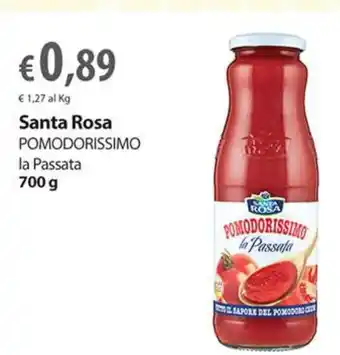 Extra Supermercati Santa Rosa POMODORISSIMO la Passata 700 g offerta