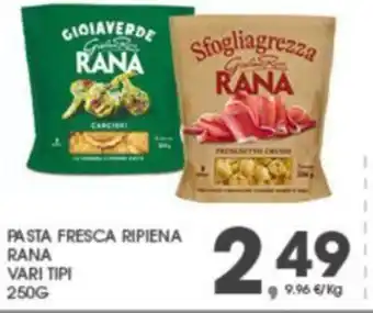 Eurospar PASTA FRESCA RIPIENA RANA VARI TIPI 250 g offerta