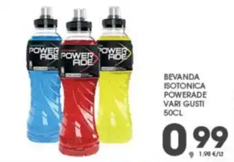 Eurospar BEVANDA ISOTONICA POWERADE VARI GUSTI 50CL offerta