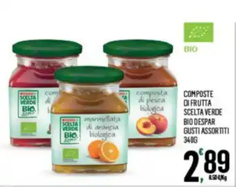 COMPOSTE DI FRUTTA SCELTA VERDE BIO DESPAR GUSTI ASSORTITI 340G