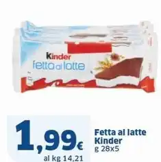 Sigma Fetta al latte Kinder offerta