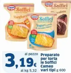 Sigma Preparato per torta le Soffici cameo vari tipi g 600 offerta