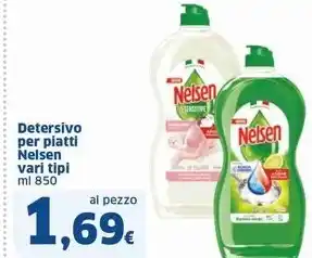 Sigma Detersivo per piatti Nelsen vari tipi ml 850 offerta