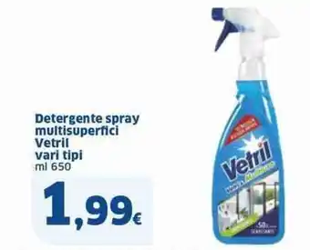 Sigma Detergente spray multisuperfici Vetril vari tipi ml 650 offerta