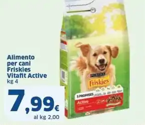 Sigma Alimento per cani Friskies Vitafit Active kg 4 offerta