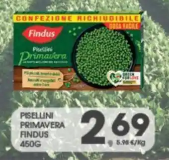 Eurospar PISELLINI PRIMAVERA FINDUS 450G offerta