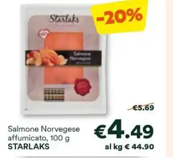 Unes Salmone Norvegese affumicato, 100 g STARLAKS offerta