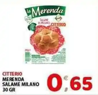 Mio Market CITTERIO MERENDA SALAME MILANO 30 GR offerta