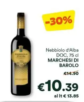 Unes Nebbiolo d'Alba DOC, 75 cl MARCHESI DI BAROLO offerta