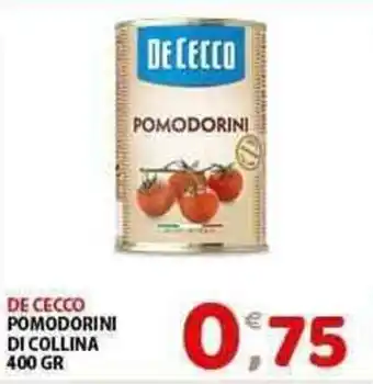 Mio Market DE CECCO POMODORINI DI COLLINA 400 GR offerta