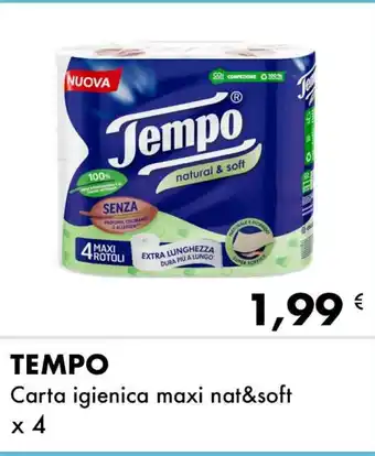 Iper Tosano TEMPO Carta igienica maxi nat&soft x 4 offerta