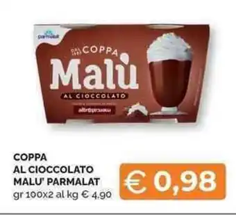 COPPA AL CIOCCOLATO MALU' PARMALAT gr 100x2