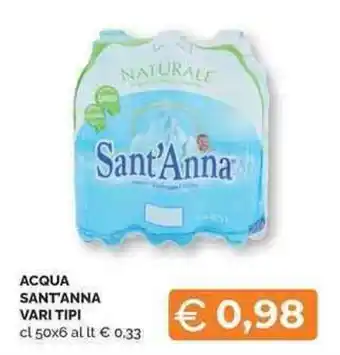 Mercatò Local ACQUA SANT'ANNA VARI TIPI cl 50x6 offerta