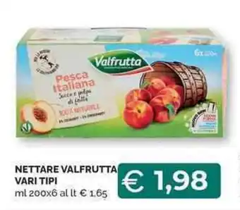 NETTARE VALFRUTTA VARI TIPI ml 200x6