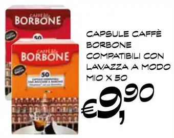 CAPSULE CAFFÈ BORBONE COMPATIBILI CON LAVAZZA A MODO MIO X 50