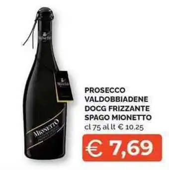 Mercatò Local PROSECCO VALDOBBIADENE DOCG FRIZZANTE SPAGO MIONETTO cl 75 offerta