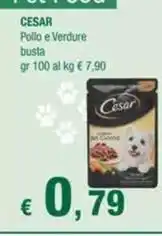 Crai CESAR Pollo e Verdure busta gr 100 offerta