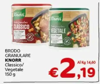 Crai BRODO GRANULARE KNORR Classico/ Vegetale 150 g offerta