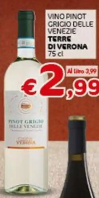 Crai VINO PINOT GRIGIO DELLE VENEZIE TERRE DI VERONA 75 cl offerta