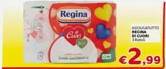 Crai ASCIUGATUTTO REGINA DI CUORI 3 Rotoli offerta