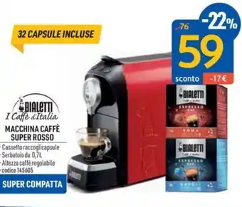 BIALETTI MACCHINA CAFFÈ SUPER ROSSO