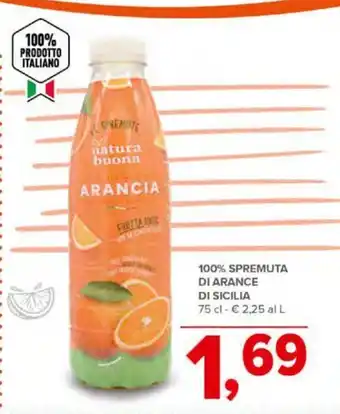 Todis 100% SPREMUTA DI ARANCE DI SICILIA 75 cl offerta