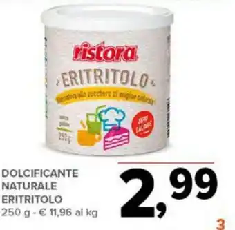 Todis DOLCIFICANTE NATURALE ERITRITOLO 250 g offerta