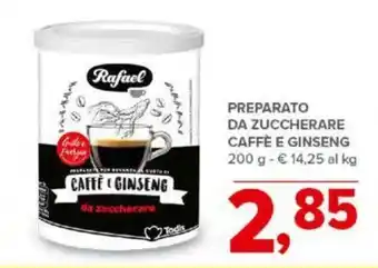 Todis PREPARATO DA ZUCCHERARE CAFFÈ E GINSENG 200 g offerta