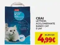 Crai CRAI LETTIERA AGGLOMERANTE RANDY CAT 5 Litri offerta