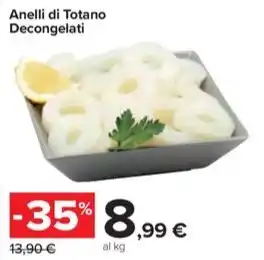 Carrefour Market Anelli di Totano Decongelati offerta