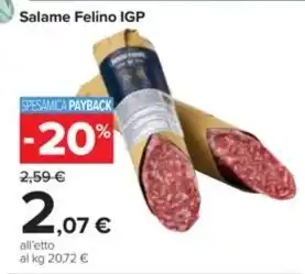 Carrefour Market Salame Felino IGP offerta